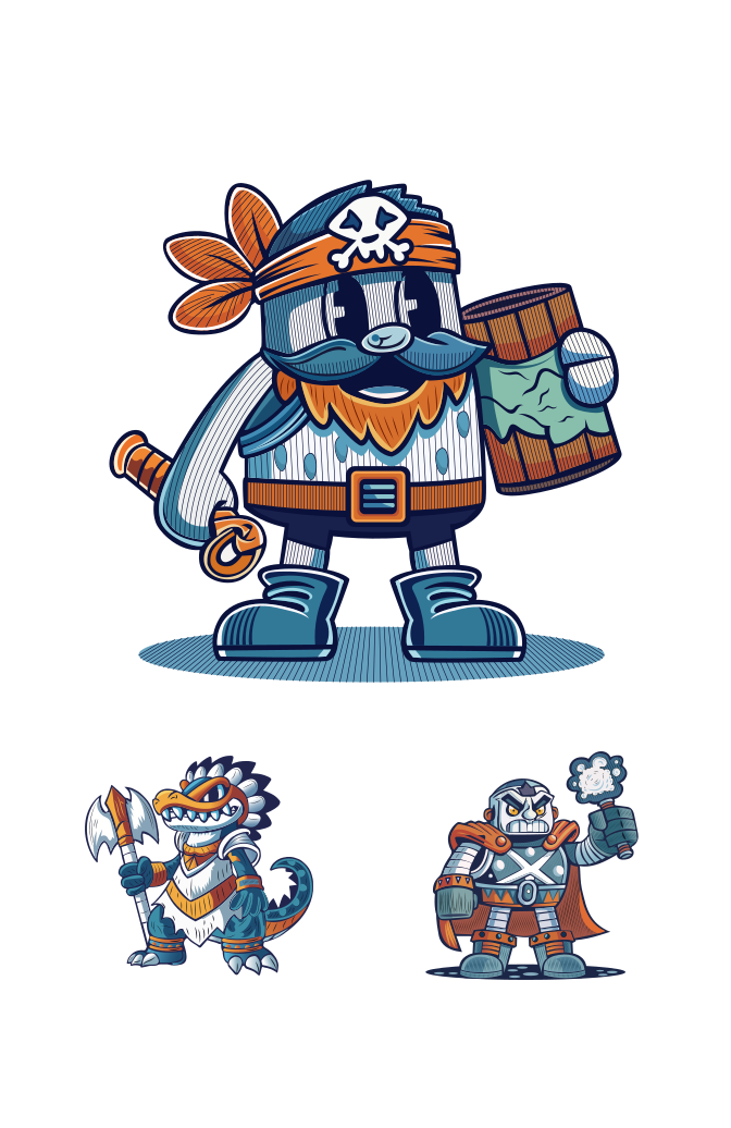 Comic Figures Illustration Set Large Set Preview