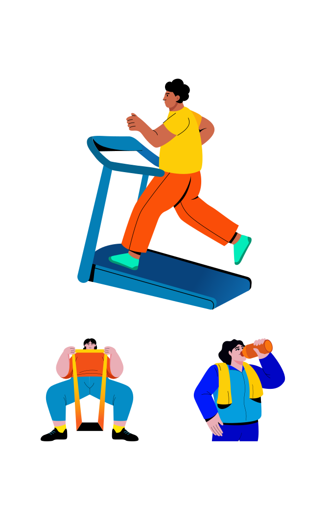 Fitness and Health Illustration Art Set Large Set Preview