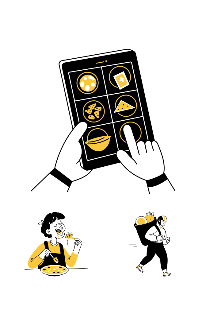 Food and Delivery Illustrations Set Large Set Preview