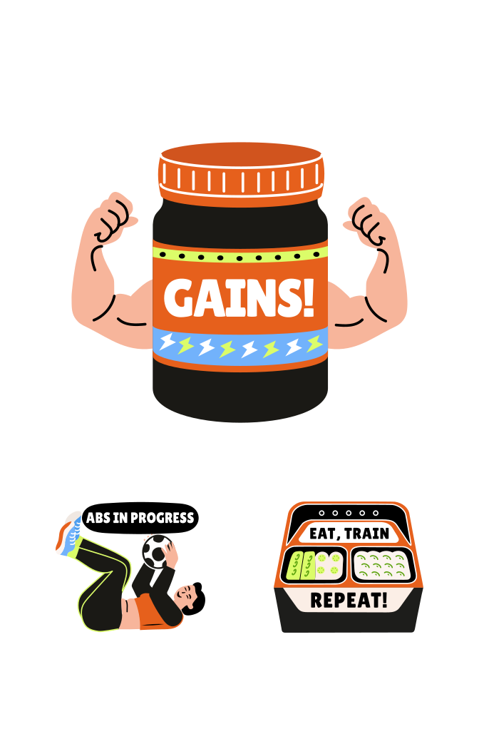 Gym Stickers Collection Large Set Preview