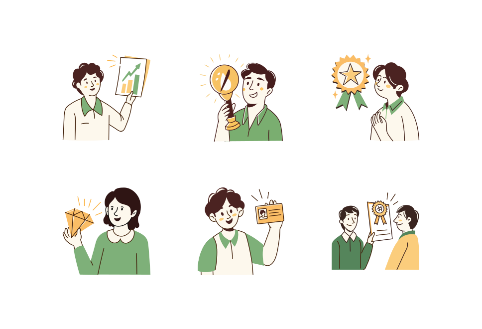 Achievement and Success Drawing Large Set Preview