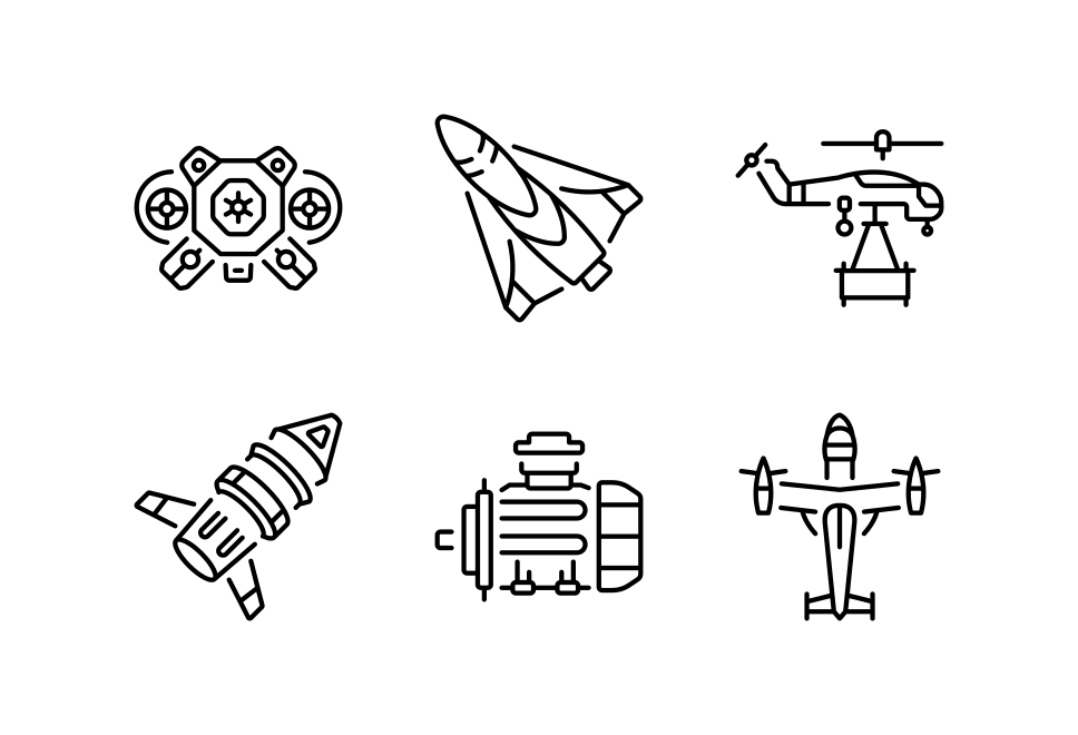 Aerospace Icon Art Set Large Set Preview