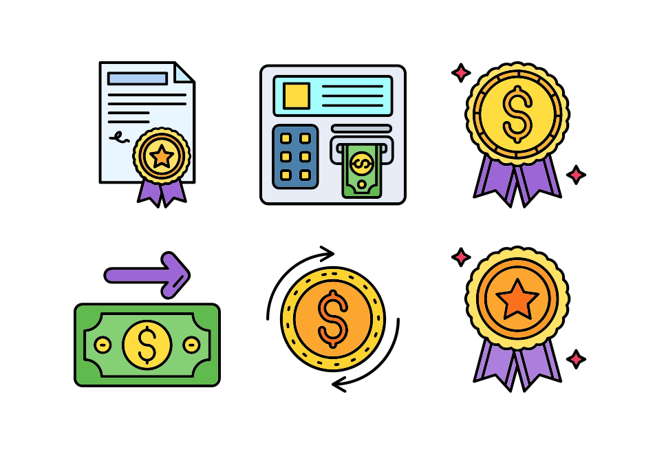 Banking and atm service Large Set Preview