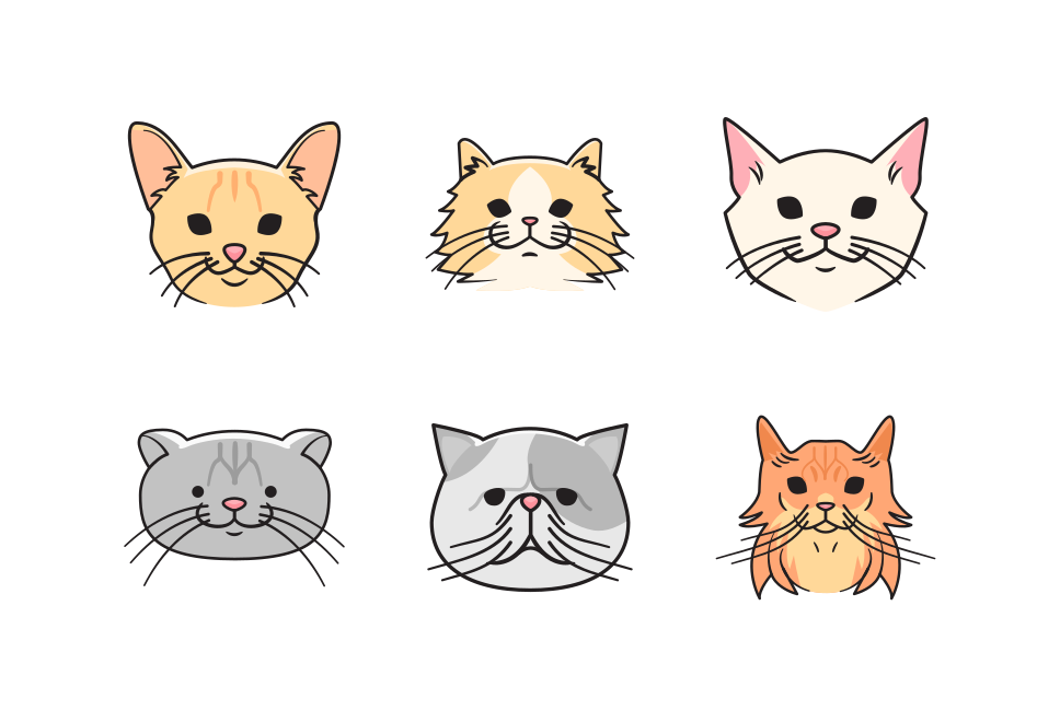 Cat Head Large Set Preview