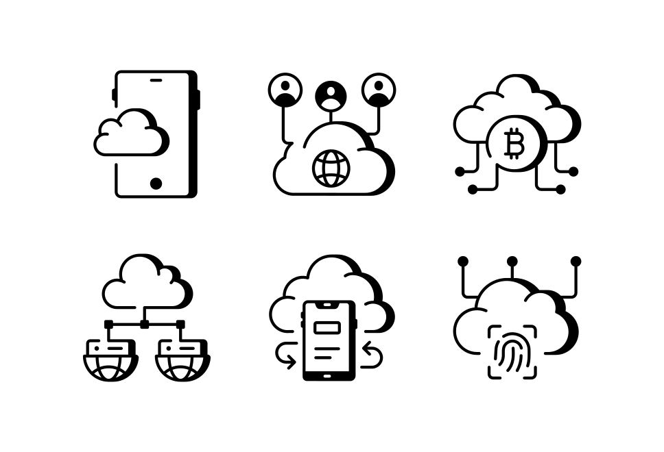 Cloud Computing Icon Set Large Set Preview