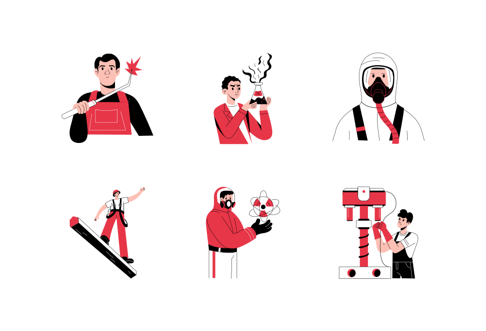 Danger Illustrations Art Set Large Set Preview