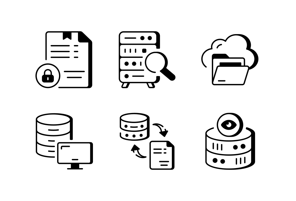 Data Icons Art Set Large Set Preview