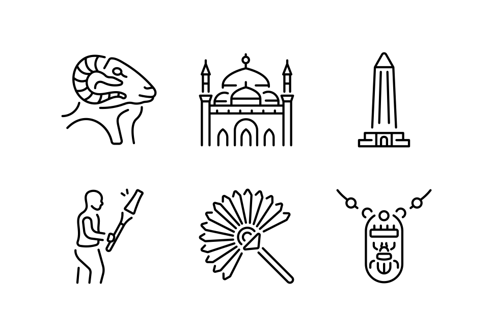 Egypt Icon Art Set Large Set Preview