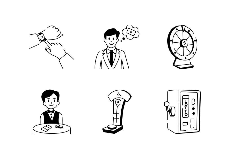 Lotto Game Doodle Icon Set Large Set Preview