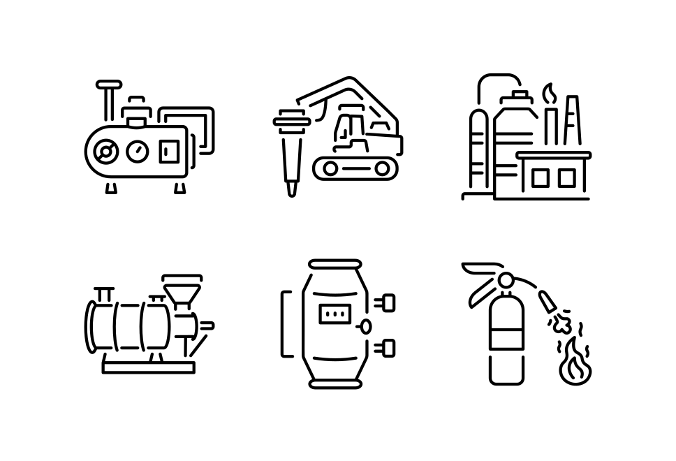 Oil Industry Icon Set Large Set Preview