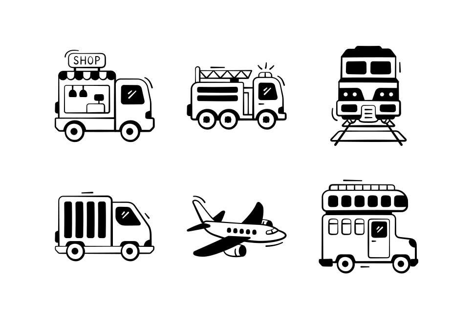 Transportation Large Set Preview