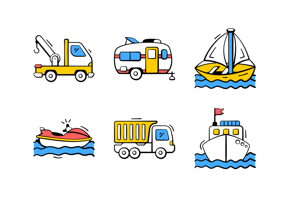 Transportation Large Set Preview