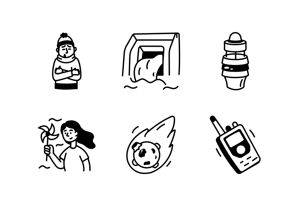 Weather Doodle Art Set  Large Set Preview