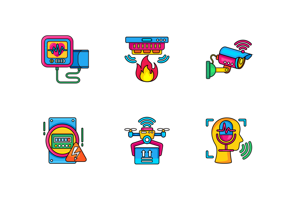 Internet of Thing Icon Pack Large Set Preview