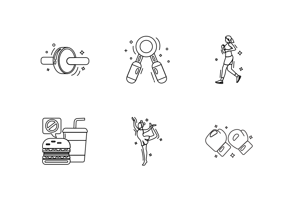 Gym Workout Icon Pack Large Set Preview