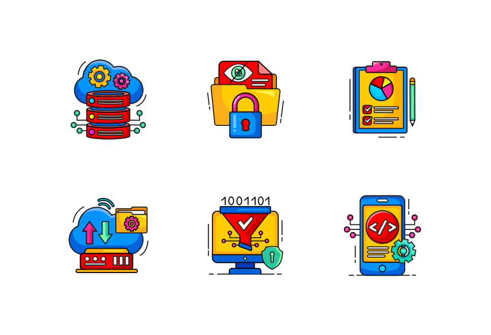 Big Data Icon Pack Large Set Preview