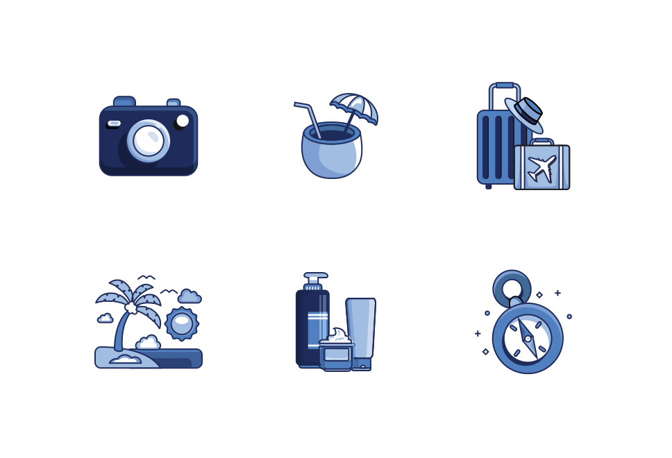 Holiday Travel Icon  Large Set Preview