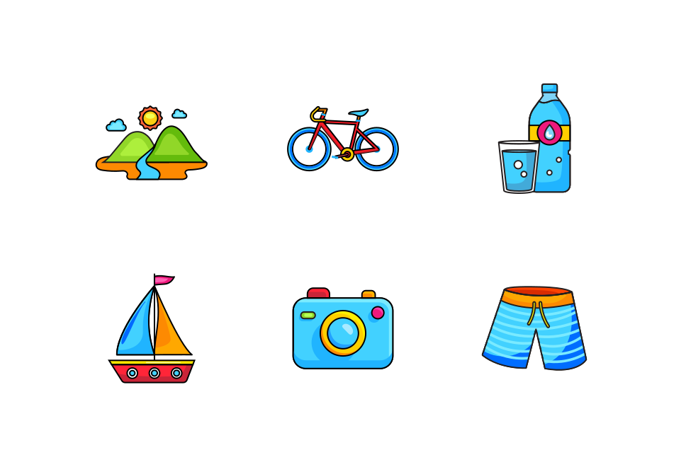 Holiday Travel Icon Large Set Preview