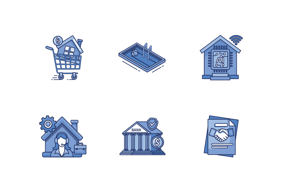 Real Estates Icon Pack Large Set Preview