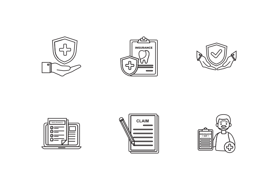 Insurance Services Icon Pack Large Set Preview