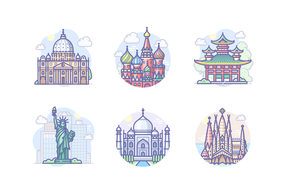 Buildings and Landmarks Large Set Preview