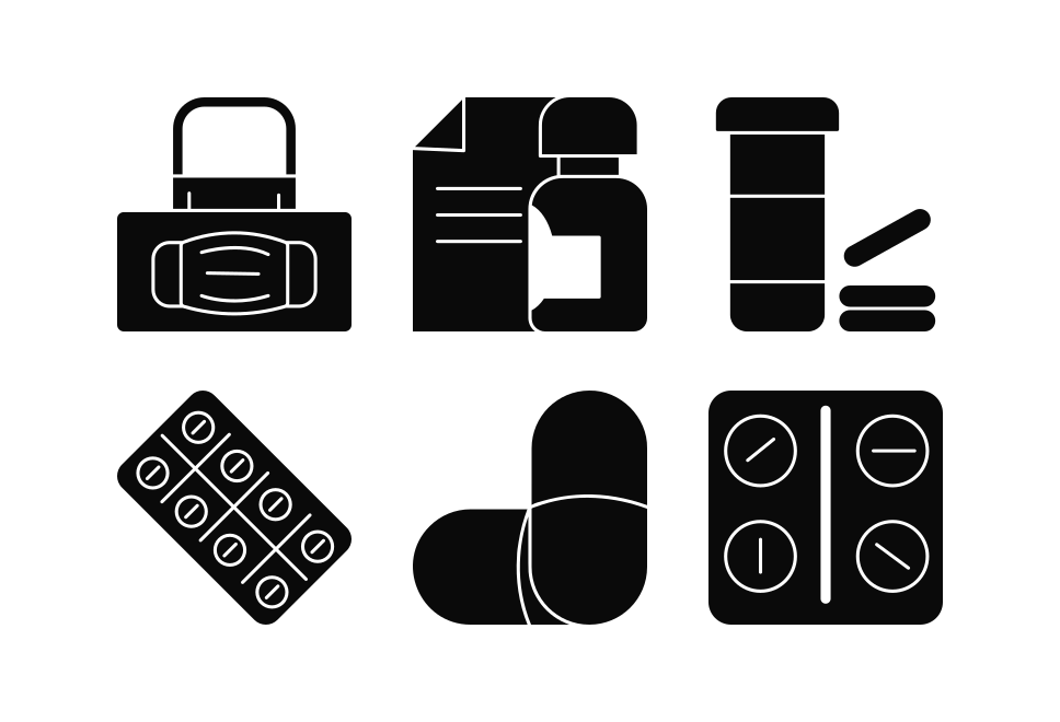 Medicine Black Fill Large Set Preview