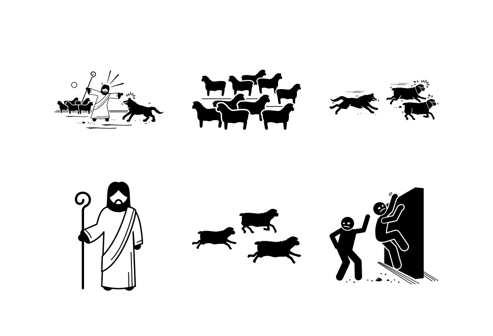 Jesus Good Shepherd Large Set Preview