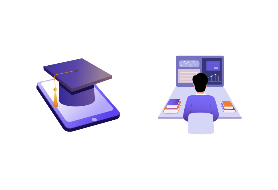 Online Education Illustration Art Set set preview image