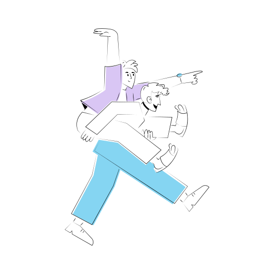 Buddies, Fun, Togetherness, Happy, Best Friends illustration