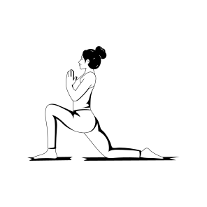 Crescent Lunge, Exercise, Yoga, Fitness, Workout, icon