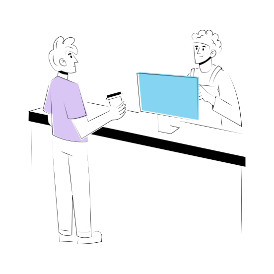 Customer Order, Reception, Safe, Restaurant, Billing illustration