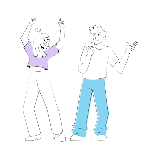 Dancing, Fun, Celebration, Entertainment, Enjoying illustration