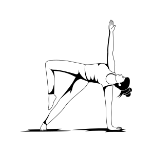 Extended Side, Yoga, Fitness, Workout, Exercise, icon