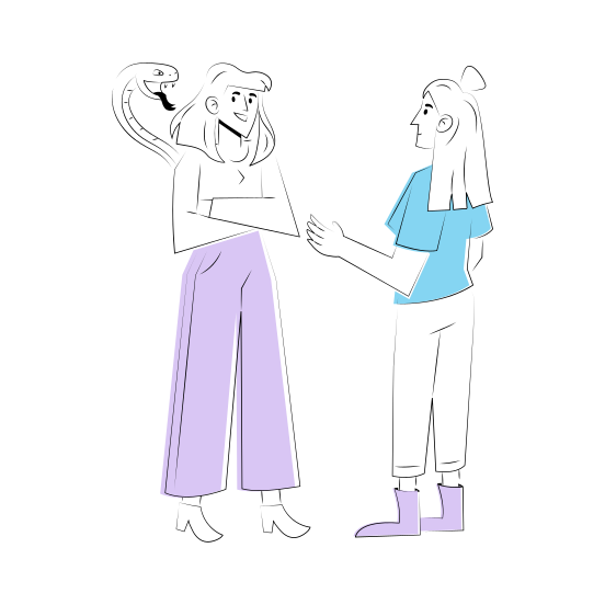 Fake Friends, Enemies, Talk, Conversation, Chat illustration