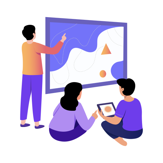 Group Study, Friends, Learning, Education, Students illustration