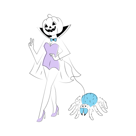 Halloween Party, Costume, Dress, Apparel, Fashion illustration