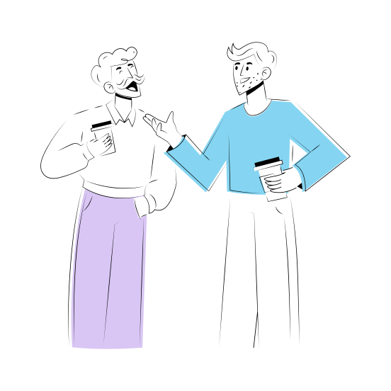 Laughing, Happy, Friends, Talking, Conversation illustration