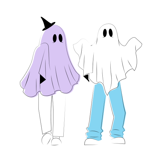Matching Costumes, Twining, Fun, Pranking, Celebration illustration