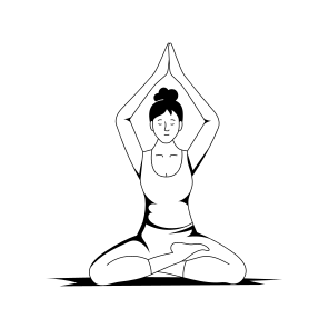 Mudra Pose, Asanas, Yoga, Fitness, Workout, icon