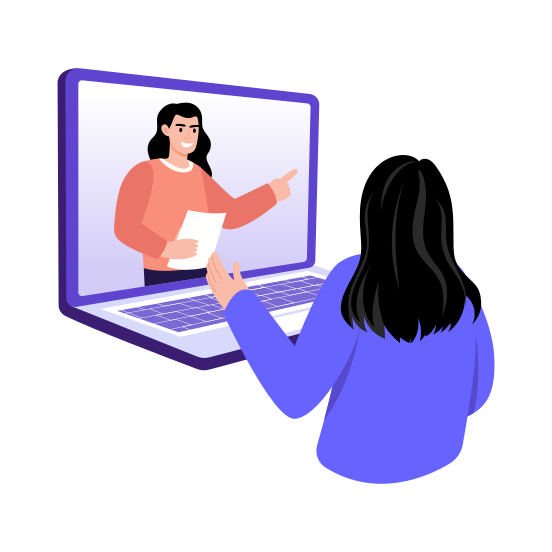 Online Tutor, Teaching, Mentor, Lecture, Learning, illustration