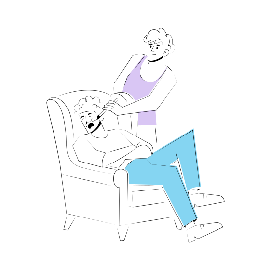 Painting Face, Prank, Teasing, Mocking, Friendship illustration