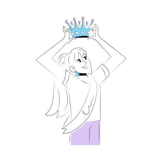 Party Queen, Birthday Girl, Crown, Celebration, Happy illustration