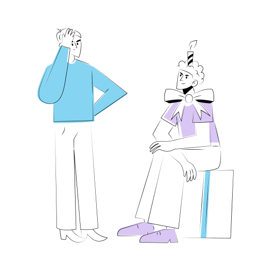 Prank Gift, Buddies, Best Friends, Friendship Day, Celebration illustration