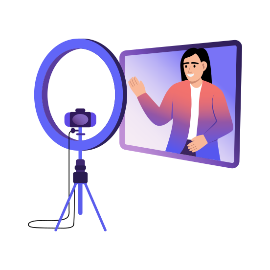 Record Video, Creator, Content, Tutorial, Tutor, illustration