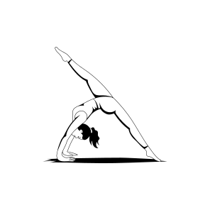 Revolved Warrior, Posture, Yoga, Fitness, Workout, icon