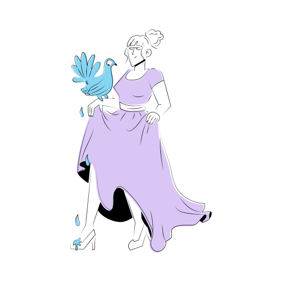 Ruined Dress, Costume, Apparel, Dirty, Mess, illustration