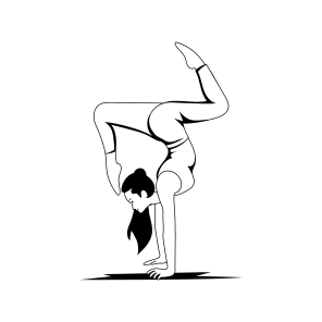 Scorpion Handstand, Yoga, Fitness, Workout, Exercise, icon