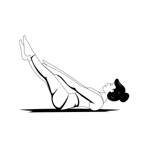 Supta Garudasana, Boat Pose, Yoga, Fitness, Workout, icon