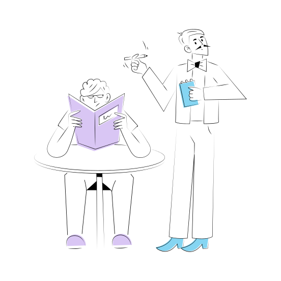 Taking Order, Restaurant, Cafe, Customer, Misbehave illustration