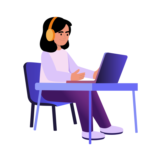 Virtual Education, Study, Learning Class, Student illustration